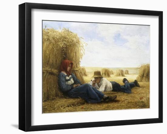 Harvest Time, 1878-Julien Dupre-Framed Giclee Print