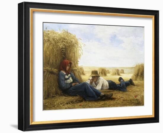 Harvest Time, 1878-Julien Dupre-Framed Giclee Print
