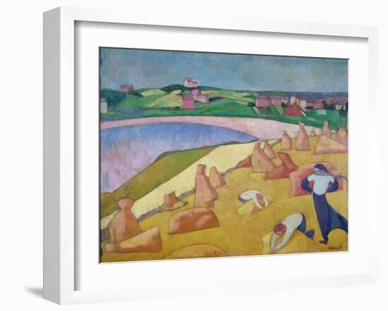 Harvest Time by the Sea, 1891-Emile Bernard-Framed Giclee Print