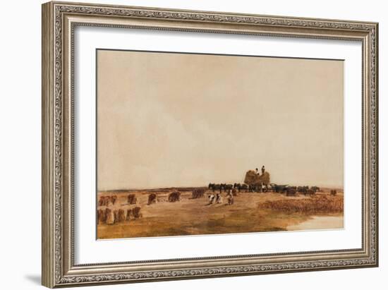 Harvest Time, Date Unknown (Watercolour on Paper)-Peter De Wint-Framed Giclee Print