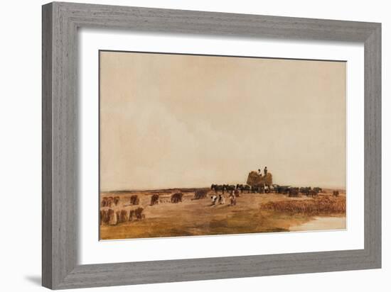 Harvest Time, Date Unknown (Watercolour on Paper)-Peter De Wint-Framed Giclee Print