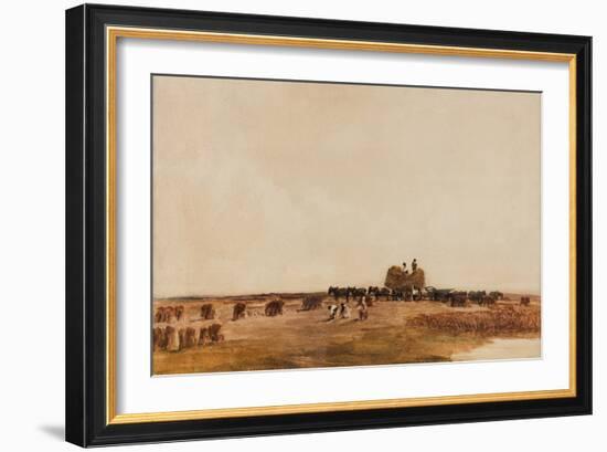 Harvest Time, Date Unknown (Watercolour on Paper)-Peter De Wint-Framed Giclee Print