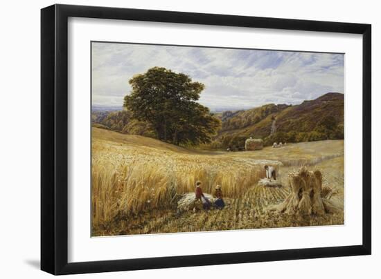 Harvest Time Near Holmbury Hill, Surrey, 1865-George Vicat Cole-Framed Giclee Print