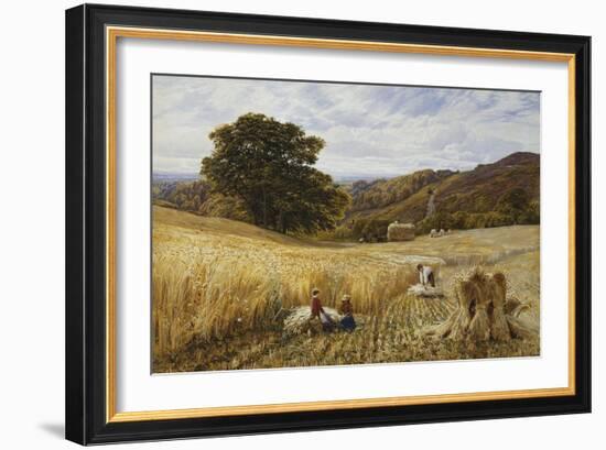 Harvest Time Near Holmbury Hill, Surrey, 1865-George Vicat Cole-Framed Giclee Print