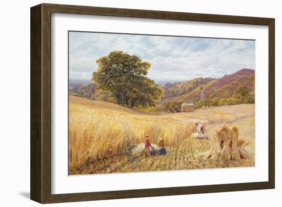 Harvest Time Near Holmbury Hill, Surrey, 1865-George Vicat Cole-Framed Giclee Print