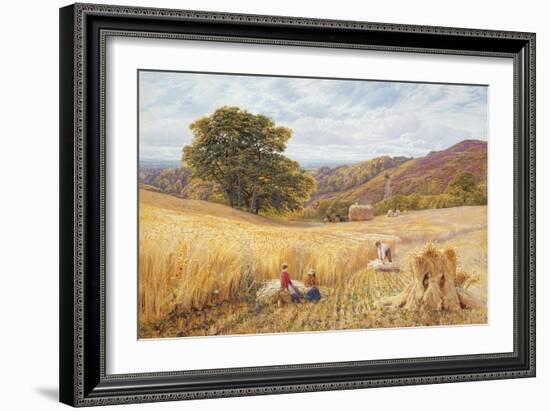 Harvest Time Near Holmbury Hill, Surrey, 1865-George Vicat Cole-Framed Giclee Print