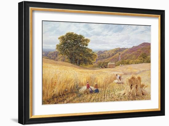 Harvest Time Near Holmbury Hill, Surrey, 1865-George Vicat Cole-Framed Giclee Print