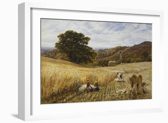 Harvest Time Near Holmbury Hill, Surrey-George Vicat Cole-Framed Giclee Print