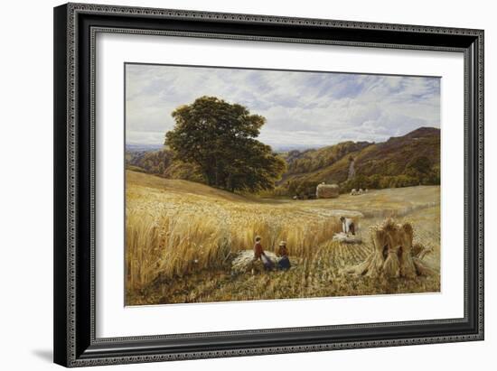 Harvest Time Near Holmbury Hill, Surrey-George Vicat Cole-Framed Giclee Print