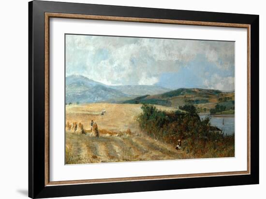 Harvest Time on the Conway River, C.1890-John William Buxton Knight-Framed Giclee Print