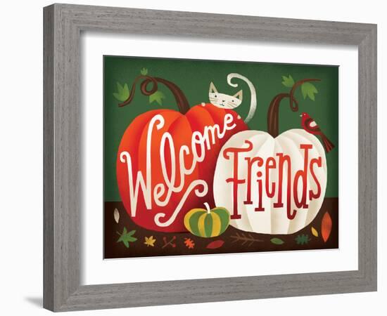 Harvest Time Welcome Friends-Michael Mullan-Framed Art Print