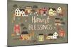 Harvest Village I Script-Laura Marshall-Mounted Art Print