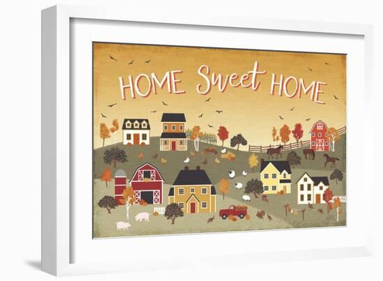 Harvest Village II Script-Laura Marshall-Framed Art Print