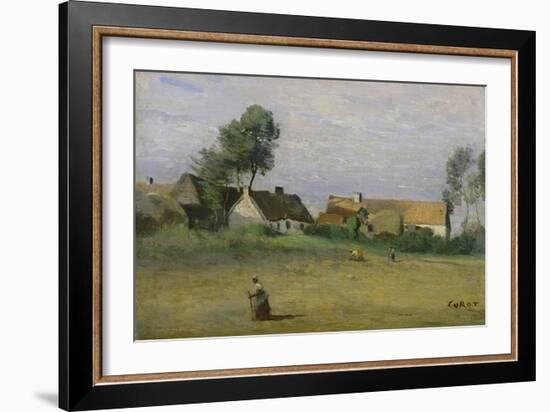 Harvest-Jean-Baptiste-Camille Corot-Framed Giclee Print