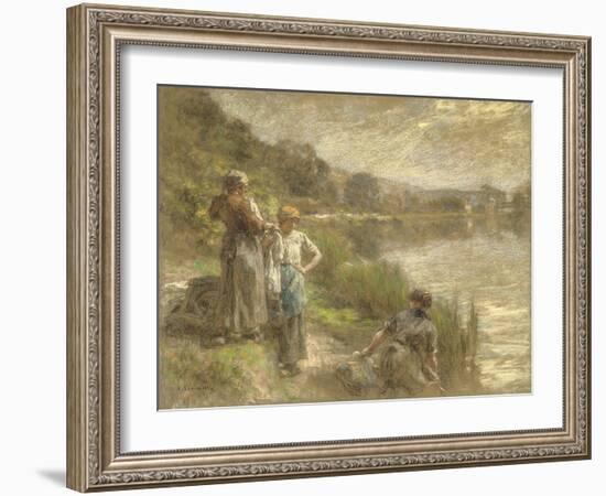 Harvester Drinking from a Flask, or Thirst, 1905 (Oil on Canvas)-Leon Augustin Lhermitte-Framed Giclee Print