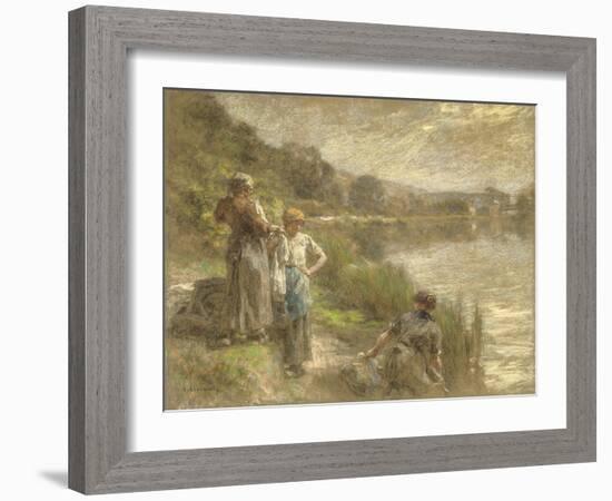 Harvester Drinking from a Flask, or Thirst, 1905 (Oil on Canvas)-Leon Augustin Lhermitte-Framed Giclee Print