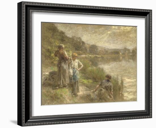 Harvester Drinking from a Flask, or Thirst, 1905 (Oil on Canvas)-Leon Augustin Lhermitte-Framed Giclee Print