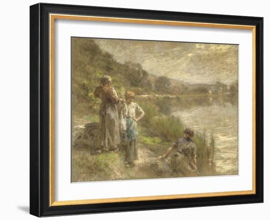 Harvester Drinking from a Flask, or Thirst, 1905 (Oil on Canvas)-Leon Augustin Lhermitte-Framed Giclee Print