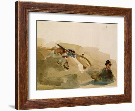 Harvester Resting in the Fields-Peter De Wint-Framed Giclee Print