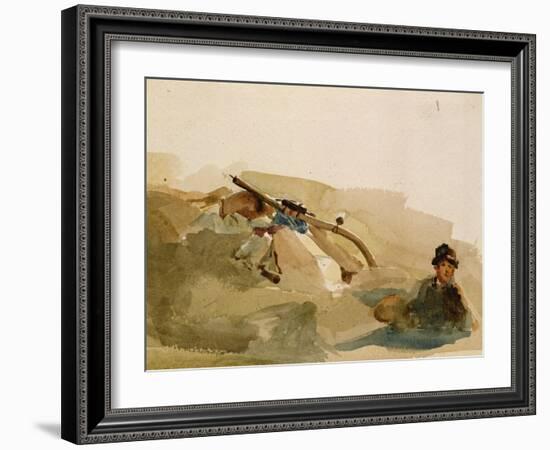 Harvester Resting in the Fields-Peter De Wint-Framed Giclee Print