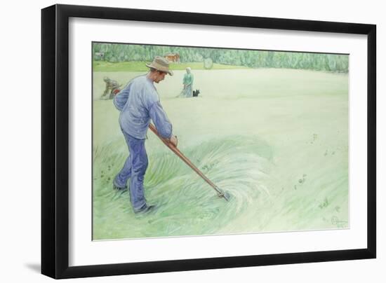 Harvesters, 1915-Carl Larsson-Framed Giclee Print