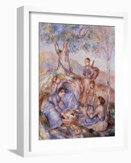 Harvesters Breakfast-Pierre-Auguste Renoir-Framed Giclee Print