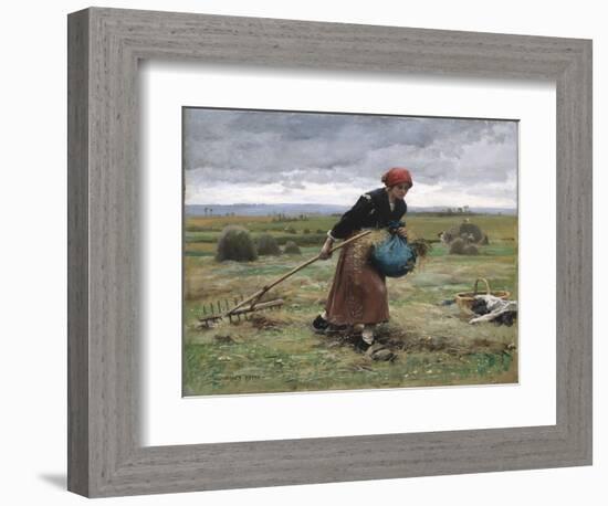 Harvesting, circa 1885-Julien Dupre-Framed Giclee Print
