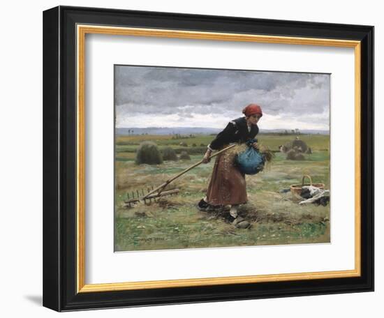 Harvesting, circa 1885-Julien Dupre-Framed Giclee Print