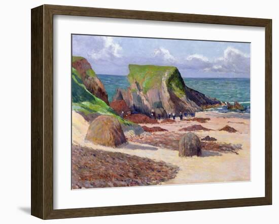 Harvesting of Seaweed, 1891-Maxime Emile Louis Maufra-Framed Giclee Print