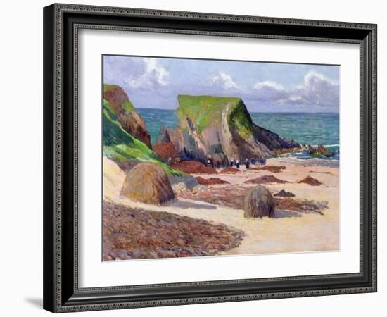 Harvesting of Seaweed, 1891-Maxime Emile Louis Maufra-Framed Giclee Print