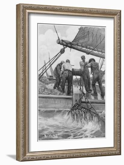 Harvesting Oysters-null-Framed Art Print