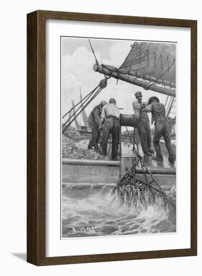 Harvesting Oysters-null-Framed Art Print