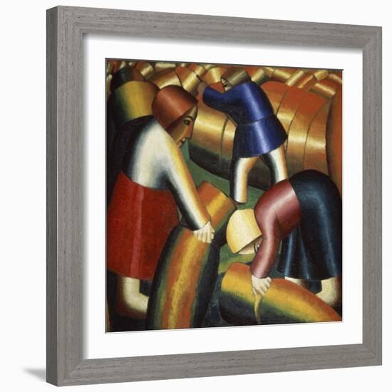 Harvesting Rye, c.1912-Kasimir Malevich-Framed Giclee Print