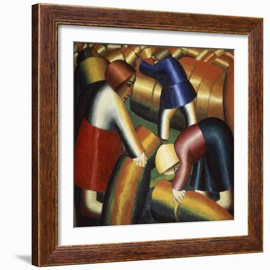 Harvesting Rye, c.1912-Kasimir Malevich-Framed Giclee Print