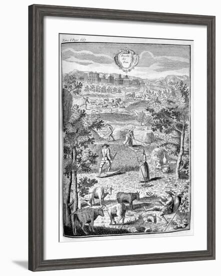 Harvesting the Hay, 1775-null-Framed Giclee Print