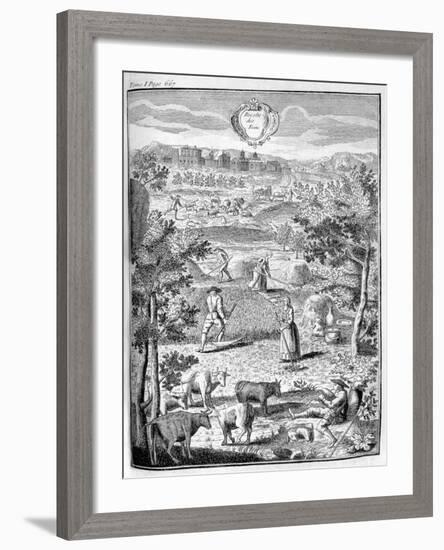 Harvesting the Hay, 1775-null-Framed Giclee Print
