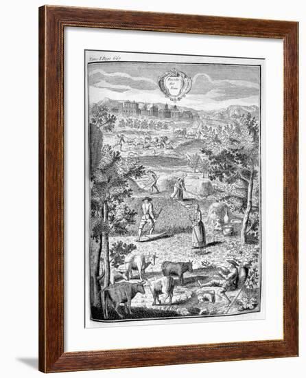 Harvesting the Hay, 1775-null-Framed Giclee Print