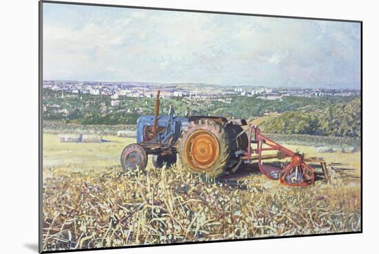 Harvesting Tractor, 1995-Martin Decent-Mounted Giclee Print
