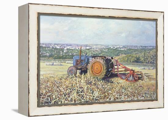 Harvesting Tractor, 1995-Martin Decent-Framed Premier Image Canvas