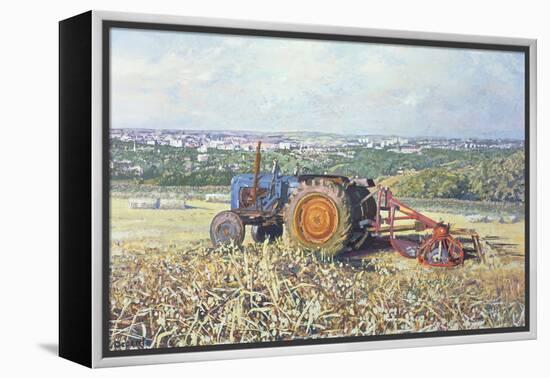 Harvesting Tractor, 1995-Martin Decent-Framed Premier Image Canvas