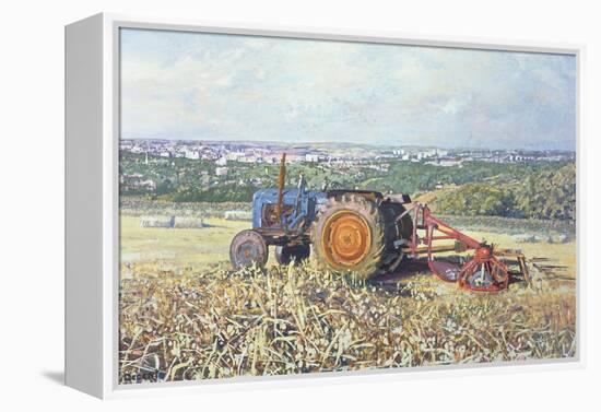 Harvesting Tractor, 1995-Martin Decent-Framed Premier Image Canvas