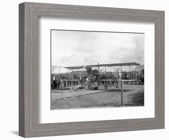 Harvey Crawford and Biplane at Tacoma (September 28, 1912)-Marvin Boland-Framed Giclee Print