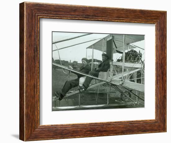 Harvey Crawford in Biplane, 1912-Marvin Boland-Framed Giclee Print