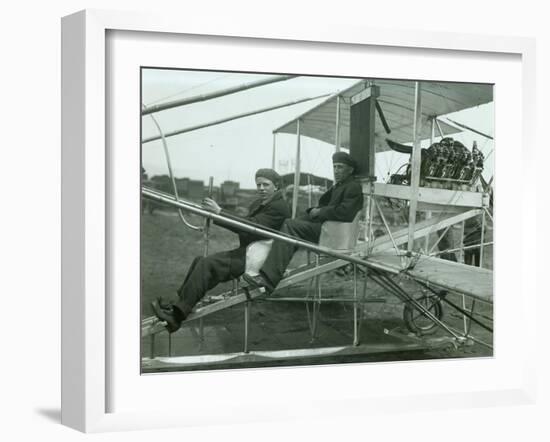 Harvey Crawford in Biplane, 1912-Marvin Boland-Framed Giclee Print