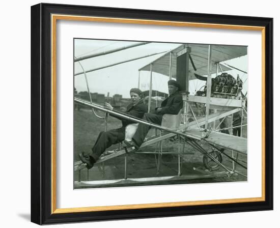 Harvey Crawford in Biplane, 1912-Marvin Boland-Framed Giclee Print