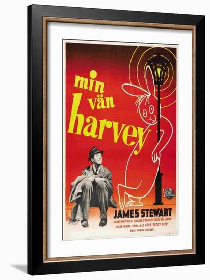 Harvey, James Stewart, Swedish Poster Art, 1950-null-Framed Art Print