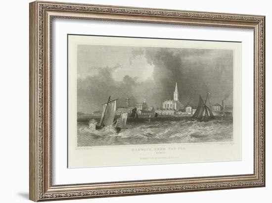 Harwich, from the Sea, Essex-William Henry Bartlett-Framed Giclee Print