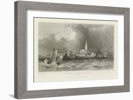 Harwich, from the Sea, Essex-William Henry Bartlett-Framed Giclee Print