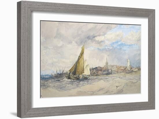 Harwich, from the Sea-Charles Bentley-Framed Giclee Print