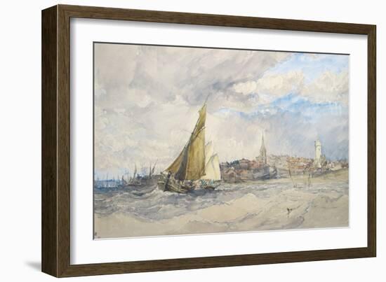 Harwich, from the Sea-Charles Bentley-Framed Giclee Print